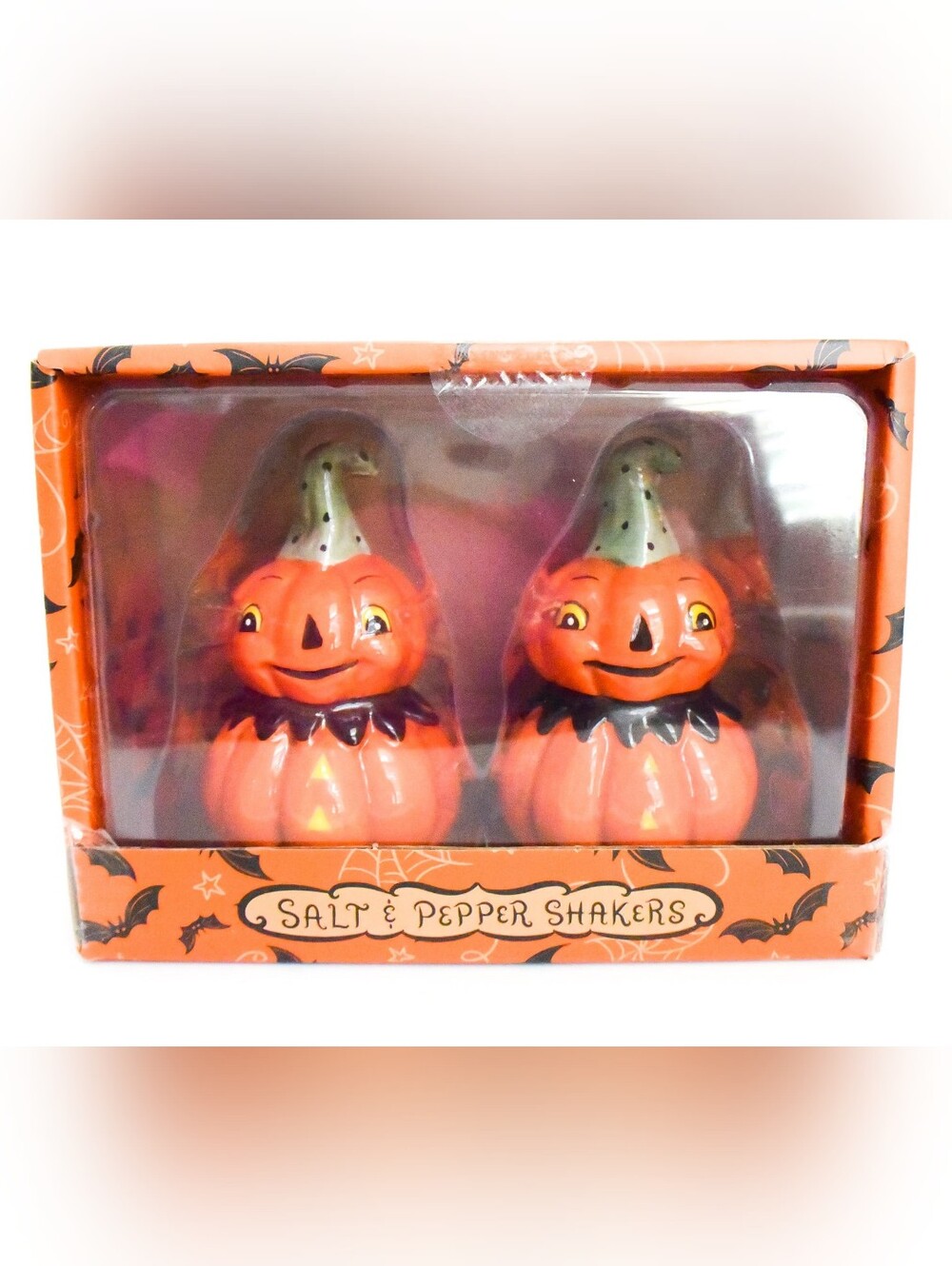 *Johanna Parker* Pumpkins with Hat Halloween Salt & Pepper Shakers - NEW!